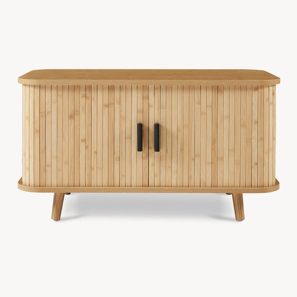 Cipősszekrény ülőpárnával Tvedestrand 50x80x40 cm bambusz/beige [en.casa]