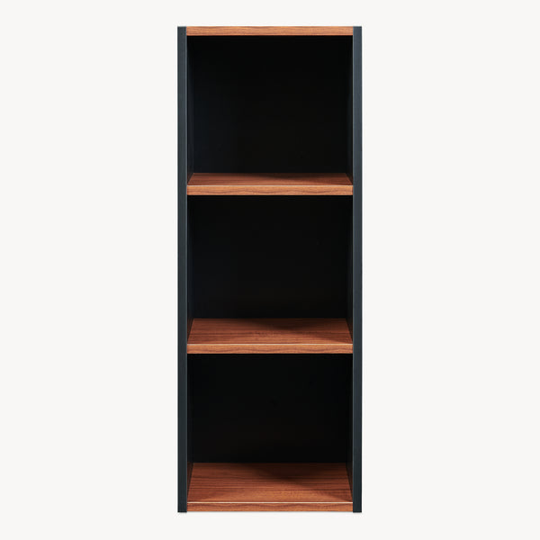Könyvespolc Trond 80x30x23 cm fekete/diófa hatású [en.casa]