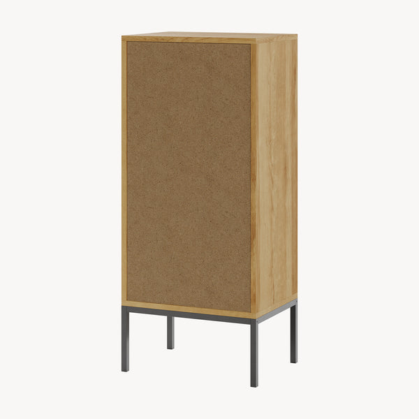 Fürdőszobai szekrény Marhasa 92x40x30 cm tölgyhatás/fekete [en.casa]