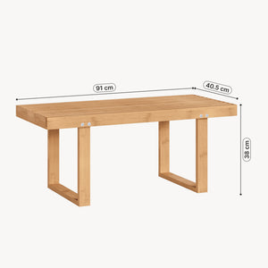 Pad Aarela 91x41x38 cm bambusz [en.casa]