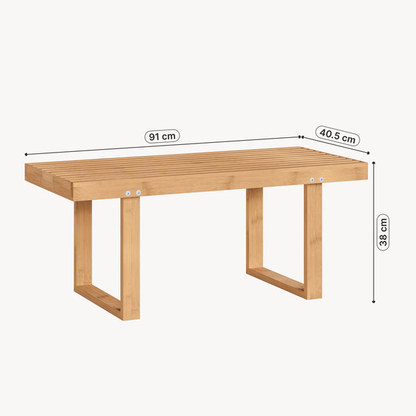 Pad Aarela 91x41x38 cm bambusz [en.casa]