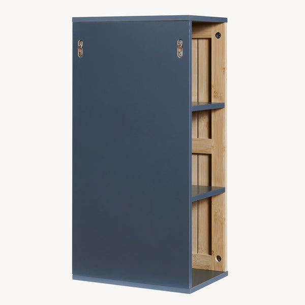 Fürdőszobai fali szekrény Svanes 60x30x20 cm sötétszürke/natúr [en.casa]