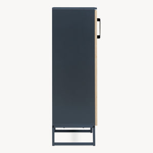 Fürdőszobai szekrény Svanes 90x30x30 cm sötétszürke/natúr [en.casa]