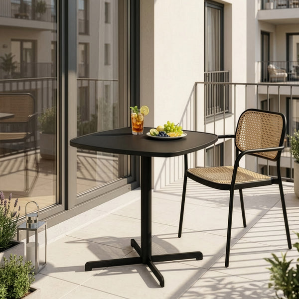 Kültéri bisztróasztal Foggia 75x70x70 cm acél antracitszürke [casa.pro]