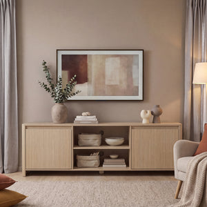 TV szekrény Takranmaa 150x40x50 cm tölgyfa hatású [en.casa]