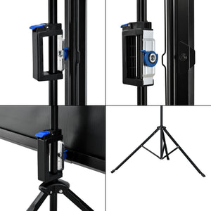 Vetítővászon ABCS-0712 mobil állítható tripod-állvánnyal [in.tec]