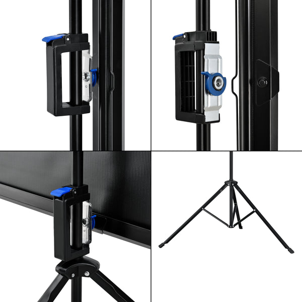 Vetítővászon ABCS-0712 mobil állítható tripod-állvánnyal [in.tec]