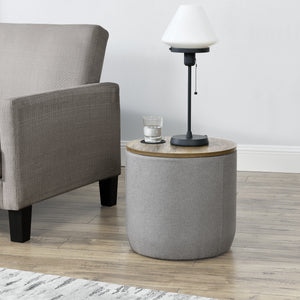 Dohányzóasztal Ava belső tárhellyel textil  [en.casa]