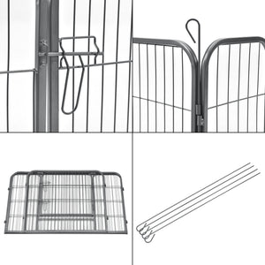 Kisállat ketrec ABWI-5208 acél 125 x 85 x 70 cm [pro.tec] 