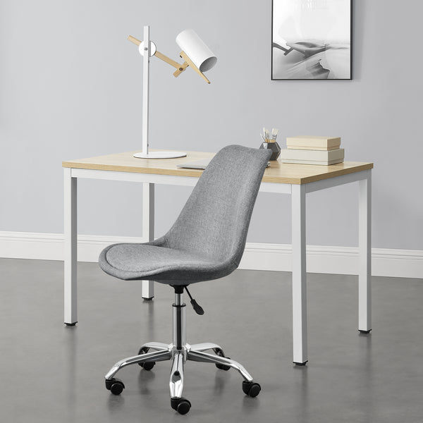 Irodai forgószék Atherton 83-93x48x55 cm világosszürke [en.casa] 