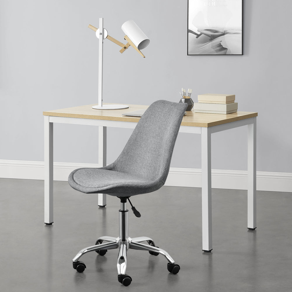 Irodai szék Atherton 83 - 93x48x55 cm világosszürke [en.casa] - premiumXL