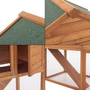 Kétszintes nyúlketrec Kelkheim 110 x 160 x 61 cm jegenyefenyő [en.casa]