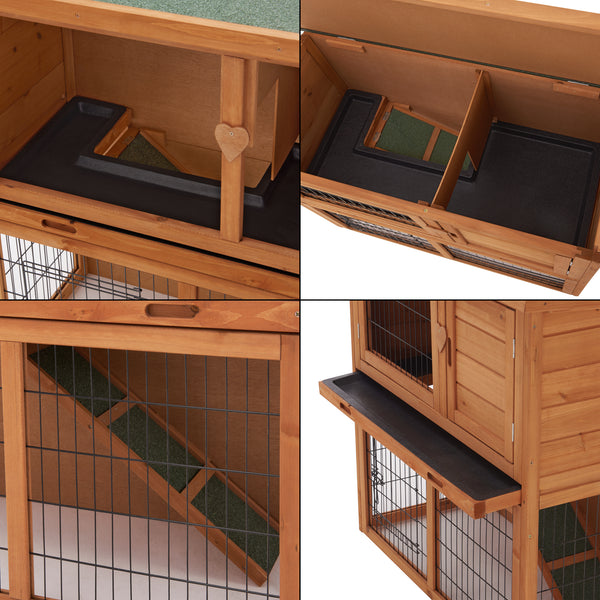 Nyúlketrec Nidda 85 x 91,5 x 45 cm jegenyefenyő [en.casa]