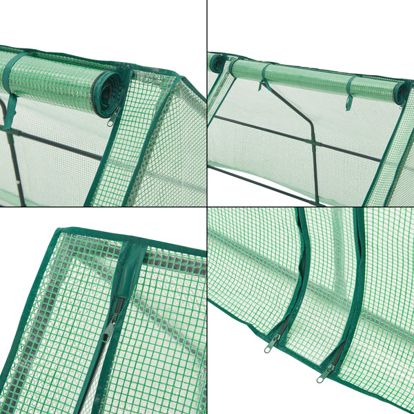 Mini fóliasátor Nissewaard 180x90x90 cm zöld [en.casa]