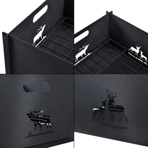 Kerti tűzrakóhely Etnedal 25 x 40 x 40 cm fém fekete [casa.pro]