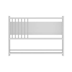 Konyhai falipolc Helsingør 60x84x20 cm forgácslap fehér [en.casa]