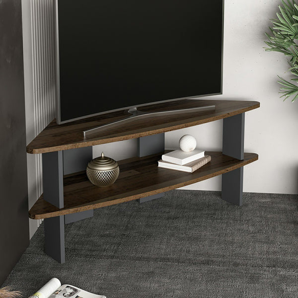 TV-asztal Fredensborg 45x116x40 cm antikfa hatás / antracit [en.casa]