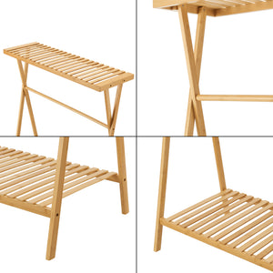 Ruhatartó állvány Horten bambusz [en.casa]