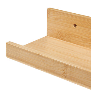 Fali polc 3 db-os szettben Gildeskål 40x13x7cm bambusz [en.casa]
