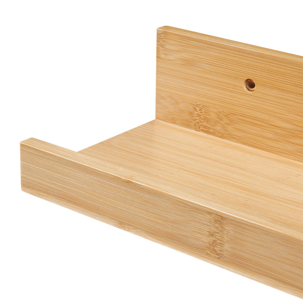 Fali polc 3 db-os szettben Gildeskål 40x13x7cm bambusz [en.casa]