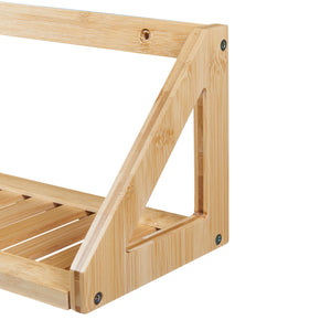 Fali polc 2 db-os szettben Gjerdrum 43x15x15cm bambusz [en.casa]