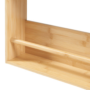 Fali polc Hareid 80x60x12cm bambusz [en.casa]