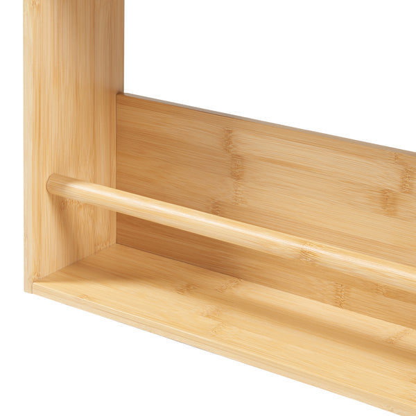 Fali polc Hareid 80x60x12cm bambusz [en.casa]