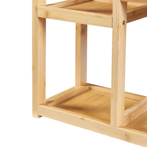 Fürdőszobai fali polc Höör 42x37x17 cm bambusz [en.casa]