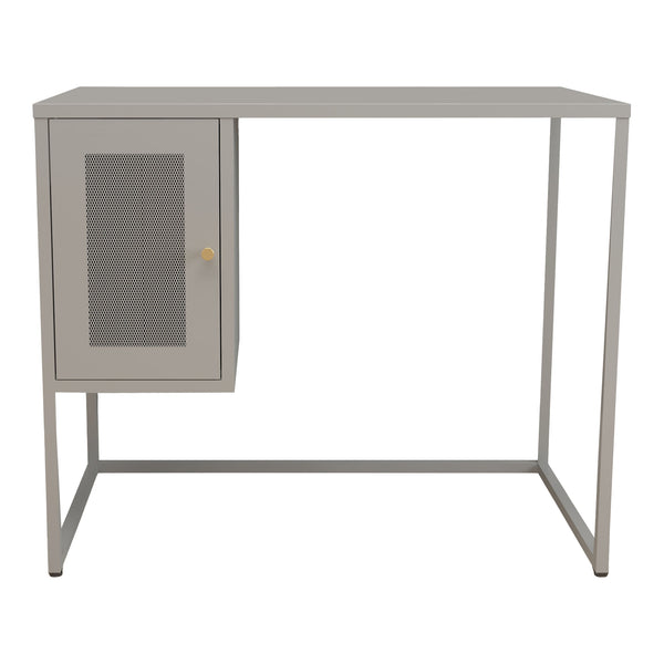 Íróasztal Sund acél 75x100x50 cm szürke [en.casa]