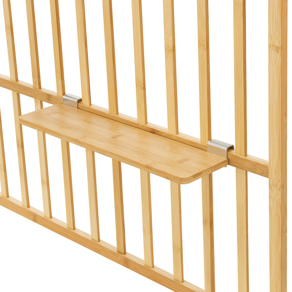 Fali panel polcokkal Røst 120x80x13cm bambusz [en.casa]