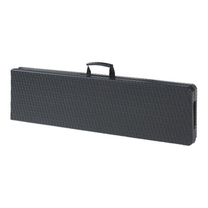 Összecsukható kemping pad 2 darabos szett Mark 180x25x43 cm rattan-hatású fekete [en.casa]