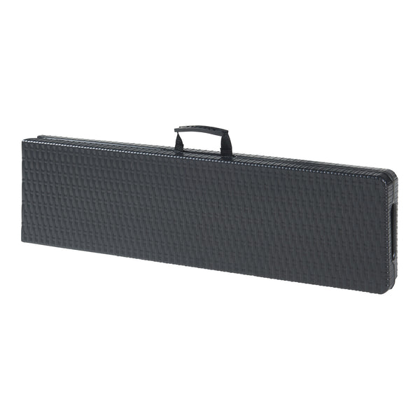 Összecsukható kemping pad 2 darabos szett Mark 180x25x43 cm rattan-hatású fekete [en.casa]