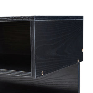 Fali polc Gauldal 57x30x32 cm fekete [en.casa]