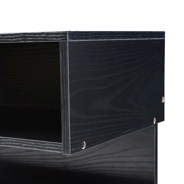 Fali polc Gauldal 57x30x32 cm fekete [en.casa]