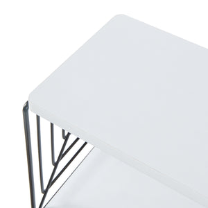 Fali polc Moss 39x18x23 cm fekete/fehér [en.casa]