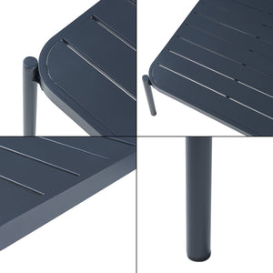 Kerti bútor-szett Accettura 3 részes alumínium szürke [casa.pro]