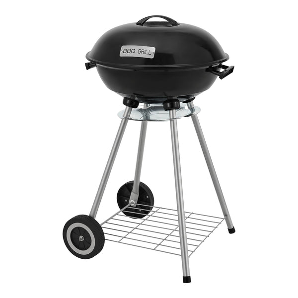 Faszenes gömbgrill Apricena 80x49x47cm fekete [casa.pro]