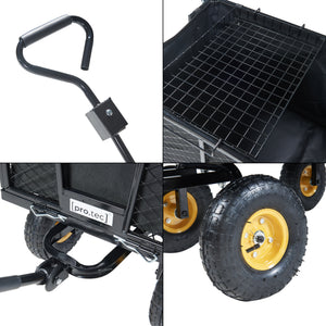 Kézi kocsi Corropoli 112x51 cm max. 550kg fekete/sárga [pro.tec]