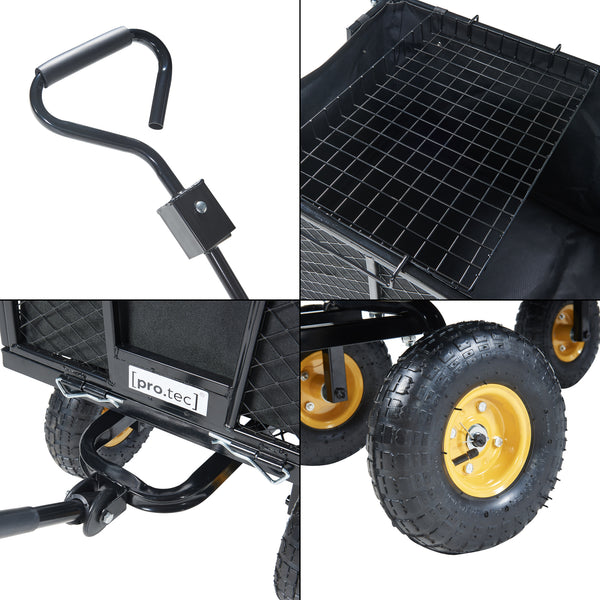 Kézi kocsi Corropoli 112x51 cm max. 550kg fekete/sárga [pro.tec]