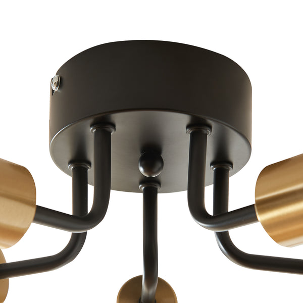 Mennyezeti lámpa Barrow fekete / aranyszínű [lux.pro]