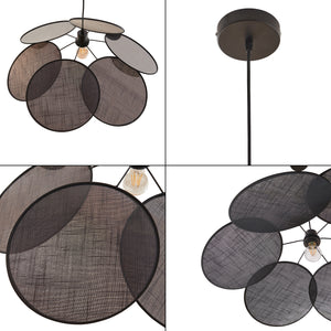 Függőlámpa Blackwood fém/textil fekete [lux.pro]