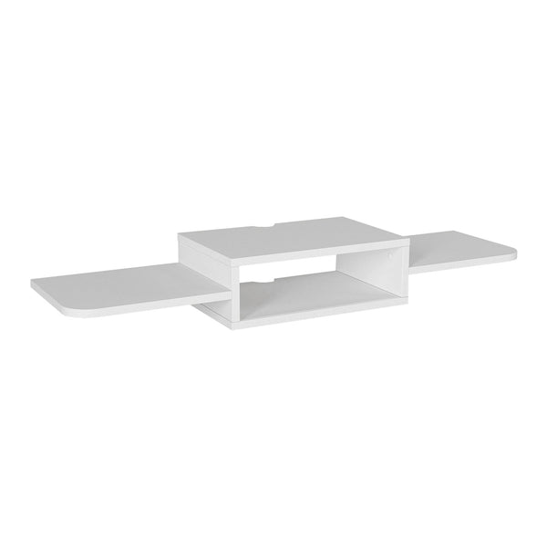 Falra szerelhető TV állvány Tar 115x30x16 cm fehér [en.casa]