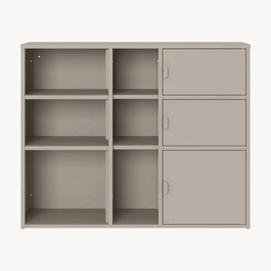 Irodai szekrény Kliri acél 100x32x81 cm teveszín [en.casa]