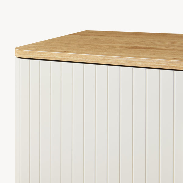 TV szekrény Ferrersp 2 ajtóval 140x40x45 cm tölgyfa hatású/homokszín [en.casa]