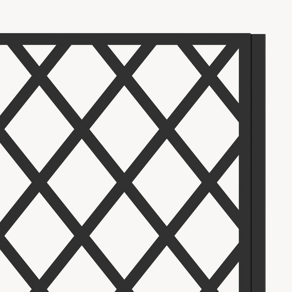 Gurulós válaszfal Malja virágosládával acél 190x82x38 cm fekete [casa.pro]