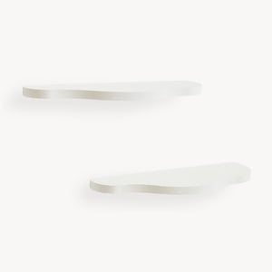Gyerek fali polc 2db-os szett Sirlstalo 57x19x3 cm fehér [en.casa]