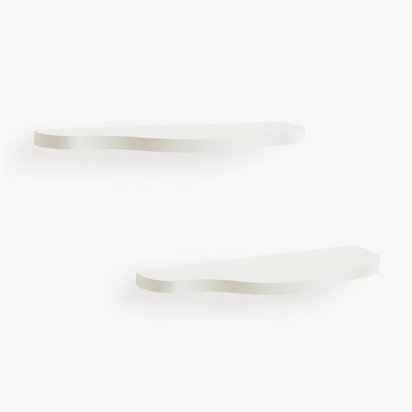 Gyerek fali polc 2db-os szett Sirlstalo 57x19x3 cm fehér [en.casa]