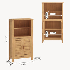 Kis szekrény Rirg 92x50x25 cm bambusz természetes [en.casa]