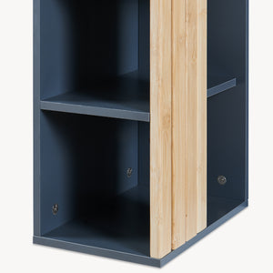 Fürdőszobai fali szekrény Svanes 60x30x20 cm sötétszürke/natúr [en.casa]