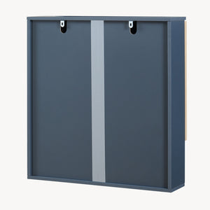 Tükrös fürdőszobaszekrény Svanes 58x56x13 cm sötétszürke/natúr [en.casa]